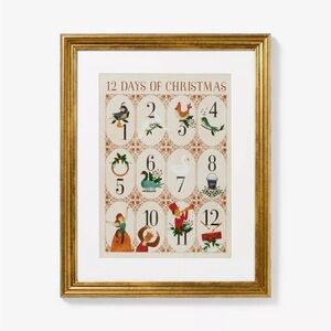 Studio McGee Gold Framed 12 Days of Christmas Art